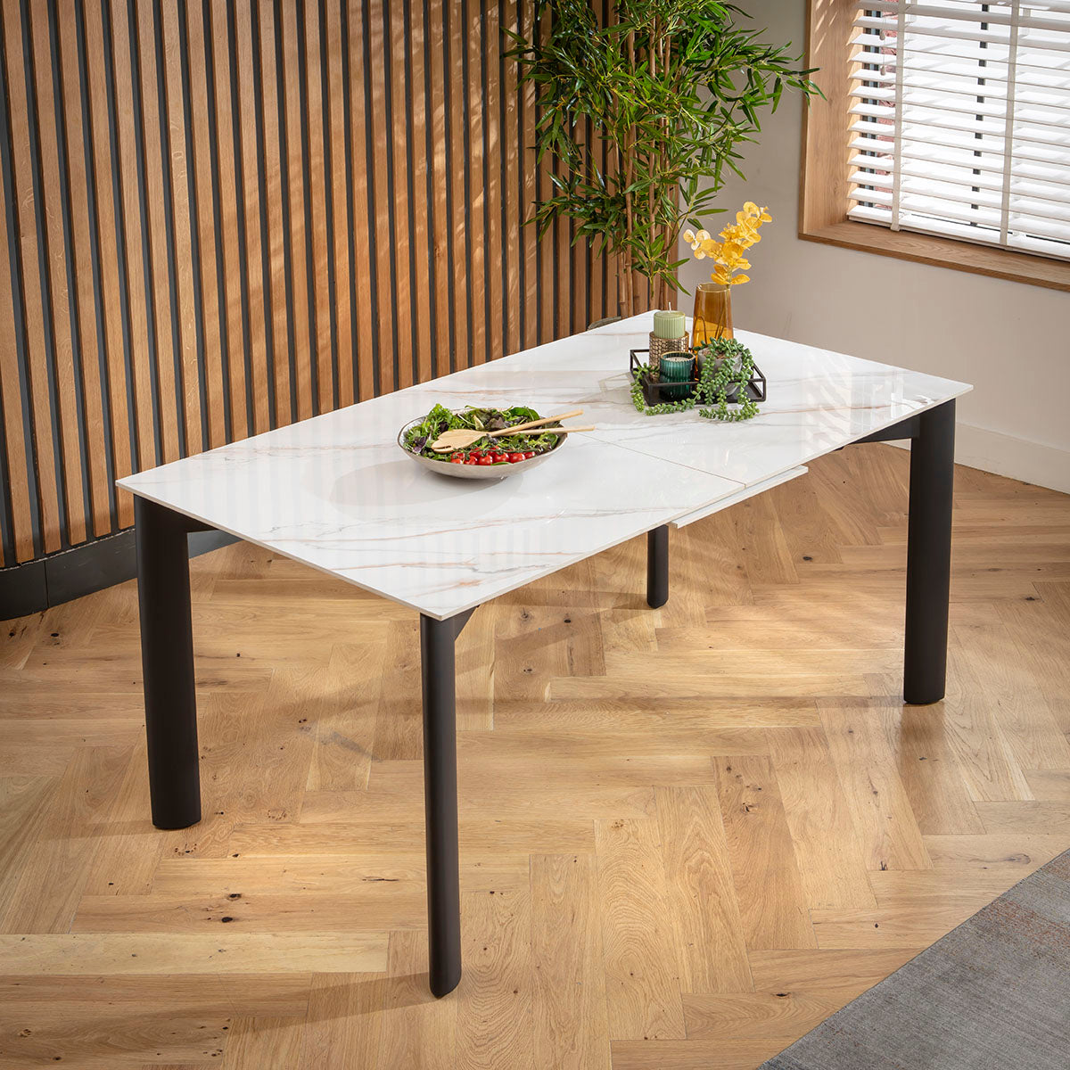 Cain 6 - 8 Seat Ceramic Extending Dining Table 160-200cm White