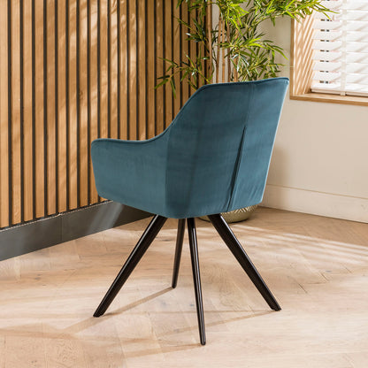 Cain Ceramic Extending Dining Set - 6 Seater - Blue