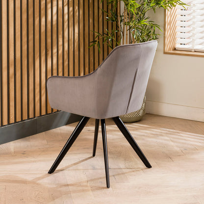 Caleb Ceramic Dining Set - 6 Seater - Grey Josie