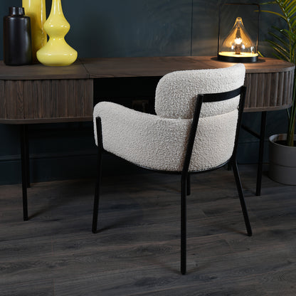 Conor Ceramic Extending Dining Set - 6 Seater - Cream