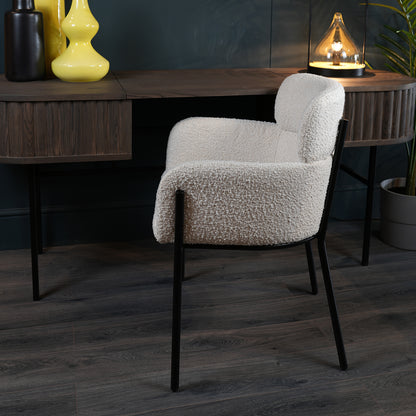Conor Ceramic Extending Dining Set - 6 Seater - Cream