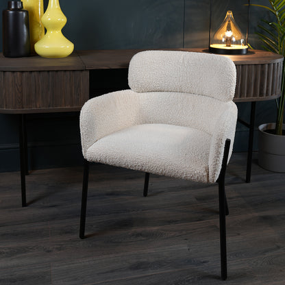 Conor Ceramic Extending Dining Set - 6 Seater - Cream