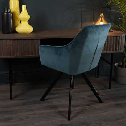 Cain Ceramic Extending Dining Set - 6 Seater - Blue