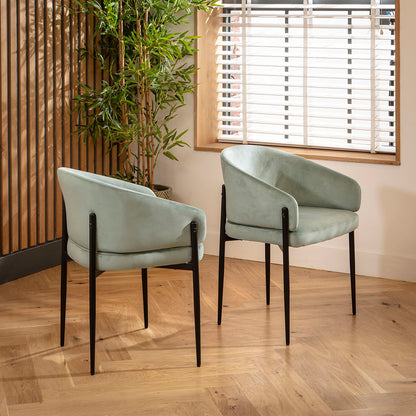 Caleb Ceramic Dining Set - 6 Seater - Green Loki